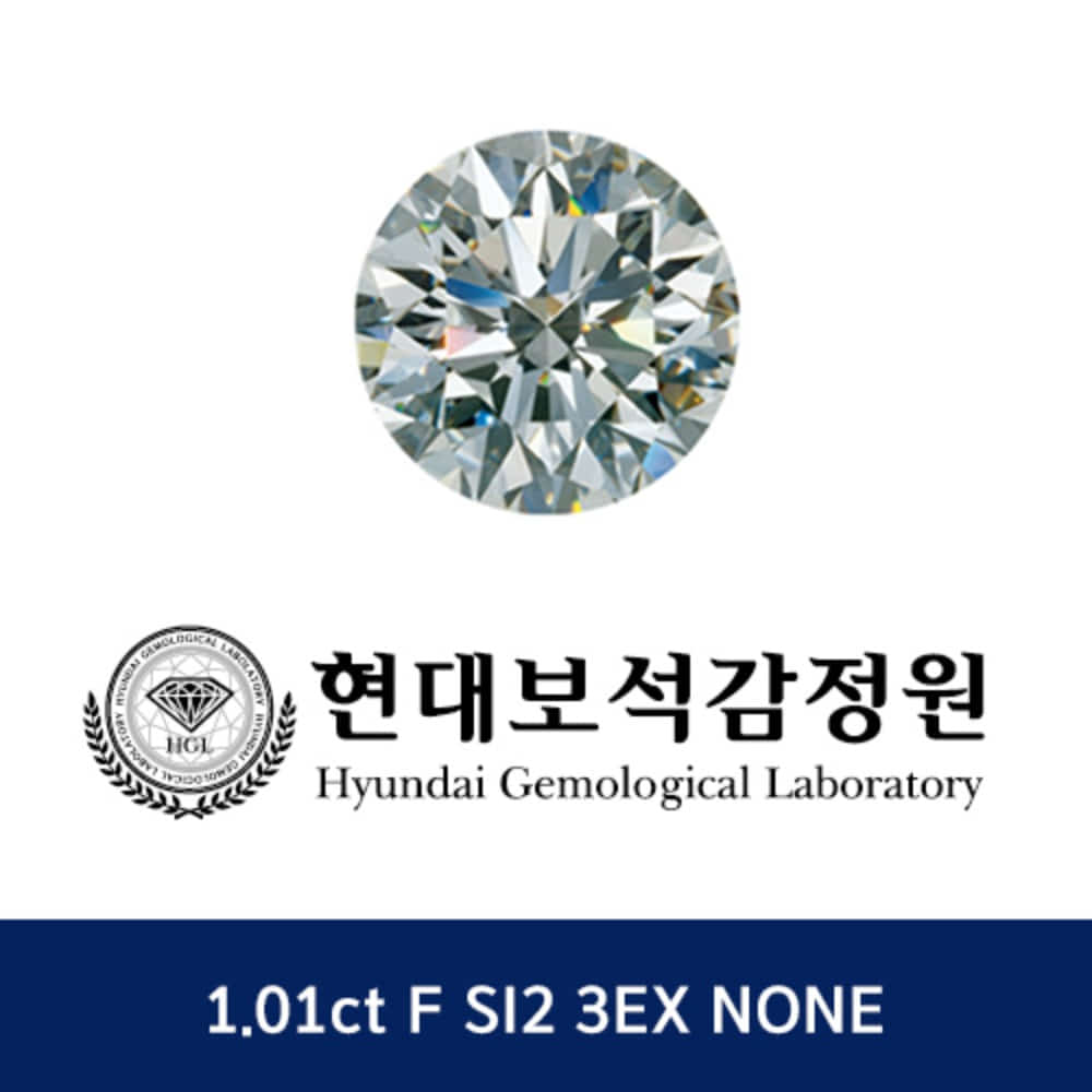 현대 1.01ct F SI2 3EXCELLENT NONE 1캐럿 천연 다이아몬드 나석